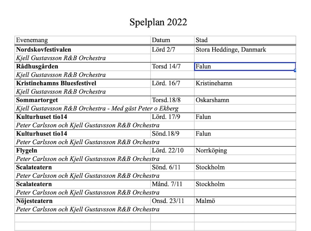 Spelplan 2022 